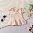 thumbnail image 3 of Tiijoy Girls Summer Outfits Solid Sleeveless Strap Peplum Top Shorts Set, 3 of 8