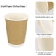 thumbnail image 3 of Tazas de papel kraft, paquete de 50, 12 oz x 90mm, tazas desechables de doble capa para agua, leche y jugo, 3 of 6