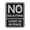 Black / Silver, variant on Portrait Round No Soliciting Leave Us In Peace Sign (Red) - Medium