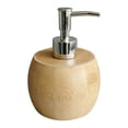 thumbnail image 4 of Dispensador de jabón de manos de bambú, rellenable, para aceites de , champú, jabón para platos, botella vacía para ducha, oficina, repuesto, 4 of 9
