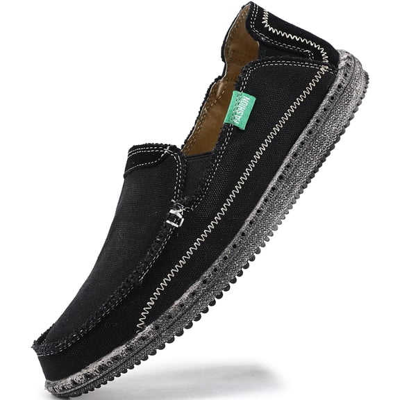 Mens Slip on Deck Shoes Casual Canvas Loafers Beach Boat Shoes