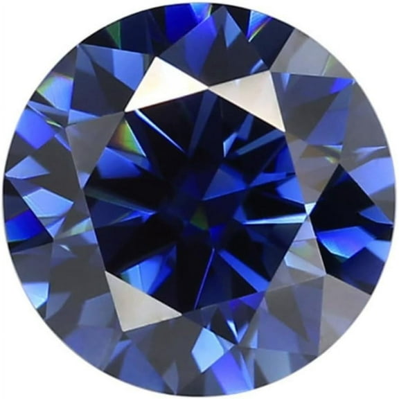 Natural Blue Loose Moissanite Stones VVS1/FL Clarity Lab Diamonds Round Cut Gemstones for Jewelry Making 1.0ct-3.0ct with Certificate