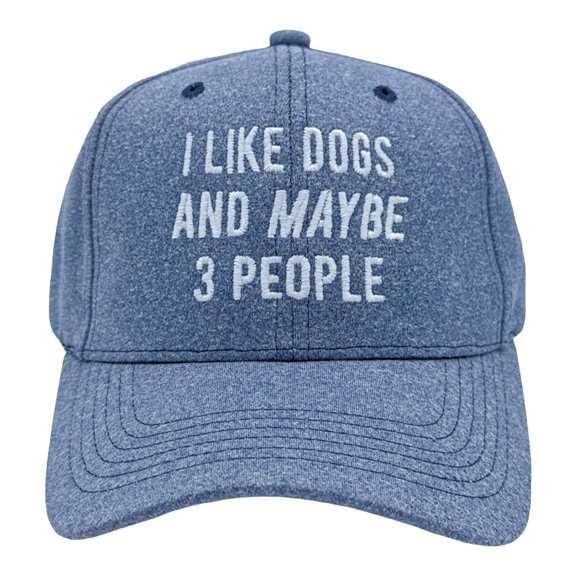 I Like Dogs and Maybe 3 People Hat Funny Puppy Pet Lovers Cap