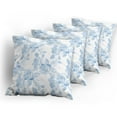 thumbnail image 5 of Ambesonne Spring Throw Pillow Cover 4 Pack, Floral Dreamy Branch, 18", Soft Blue White, 5 of 7