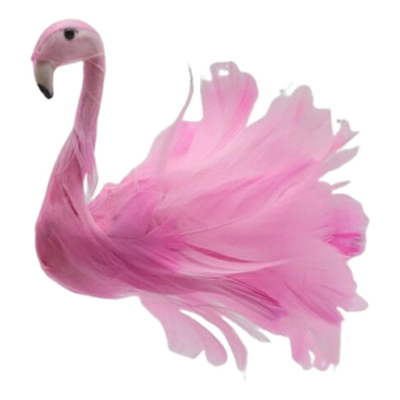 Flamingo Creative Ornament Tree Topper Artificial Feather Material for Summer Festival Event Decoration