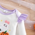 thumbnail image 4 of Infant Boys Clothing Set Cartoon Print Long Sleeve Romper and Shorts with Headband Outfit Sets Size 9-12 Months ,Purple, 4 of 8