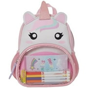 Crayola Unicorn Mini Backpack with Crayola Markers Girls Neoprene Bag 10 inch