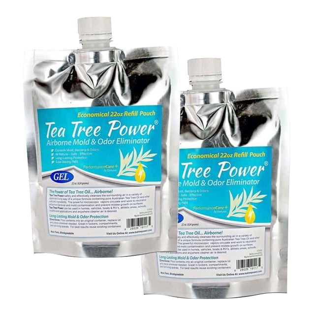 Forespar Tea Tree Power Pochettes de Recharge 44oz (2)-22oz Pochettes