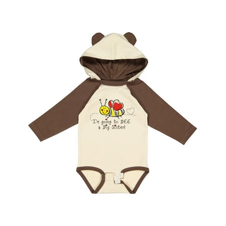 

Inktastic Bee Future Big Sister Gift Baby Girl Long Sleeve Bodysuit