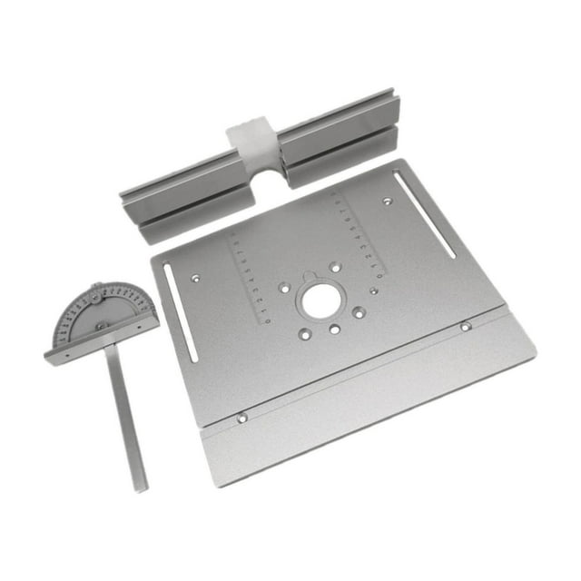 Maoww Plaque d'Insertion de Table de Routeur en Aluminium Bancs de Menuiserie Outil de Taille Argent