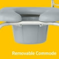 thumbnail image 3 of Medline Aluminum Padded Shower Chair Commode with 4 Locking Casters, 300 lbs. Weight Capacity, 3 of 8