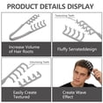 thumbnail image 4 of 2Pcs Texture Comb, Volume Hair Comb Wide Tooth Comb for Curls, Barber Wide & Fine-Toothed Dual-Purpose Styling Comb, ABS Plastic Texturizing Hair Tool (2PCS Gray), 4 of 12