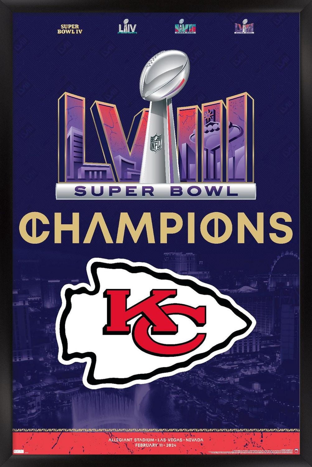 NFL Kansas City Chiefs - Logo de l'équipe du Super Bowl LVIII