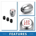 thumbnail image 4 of Unique Bargains Universal Gear Shift Knob Aluminum Alloy Car for 5 Speed Manual Vehicle W/ 3 Adapter Titanium Tone 1 Set, 4 of 6