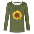 thumbnail image 4 of BangWanChi Long Sleeve Shirts for Women Women's Retro Fashion Classic Print Long Sleeved Round Neck Tops/shirt, 4 of 4