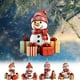 thumbnail image 1 of Seyotauo Christmas Snowman Hanging Decoration 4 Pcs Flat Design with Hanging String - Adorable Snowman Themed Christmas Tree Decorations Car Hanging Ornament, Ideal Christmas Gifts for Friends Family, 1 of 9