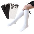 thumbnail image 2 of Godderr Kids Baby Girls Knee-High Socks Toddler Bow Non-slip Sock Spring Thigh High Socks Thigh Socks 2 Pairs, 2 of 9