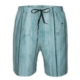 thumbnail image 3 of Logiee Turquoise Wooden1 Print Mens Swim Trunks Quick Dry Board Shorts,Breathable Hawaii Beach Shorts Swimwear Bathing Suits-Large, 3 of 6