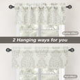 thumbnail image 6 of DriftAway Damask Curtains Valances for Windows Farmhouse Style Floral Medallion Patterned Samantha Kitchen Bedroom Livingroom Valance Short Curtain Single 52 Inch by 14 Inch Linen Gray, 6 of 8