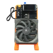 4.8TH/s Bitaxe NerdQaxe++ Bitcoin Lottery Miner with 4Pcs BM1370 ASIC Chip Home Solo Mining BTC Miner Open-source Crypto Lotto Machine,Black Stand