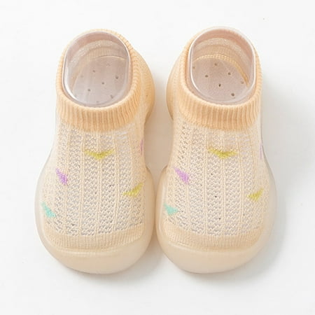 

Baby Boy Sock Shoes Non Floor Baby Grip Socks Walking Shoes Breathable Lightwewight Soft Sole Rubber Cotton Toddler Shoes Baby Girl Shoes for Girls 12-18 Months