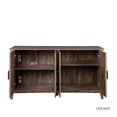 thumbnail image 4 of ALEAVIC Buffet Cabinet 59" Sideboard with 4 Doors and 4 open Shelves, Farmhouse Coffee Bar Cabinet, Wood Grain, 4 of 5
