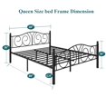 thumbnail image 6 of 3-Piece Bedroom Sets, Queen Size Metal Bed Frame and 2 Brown Nightstands, 6 of 7