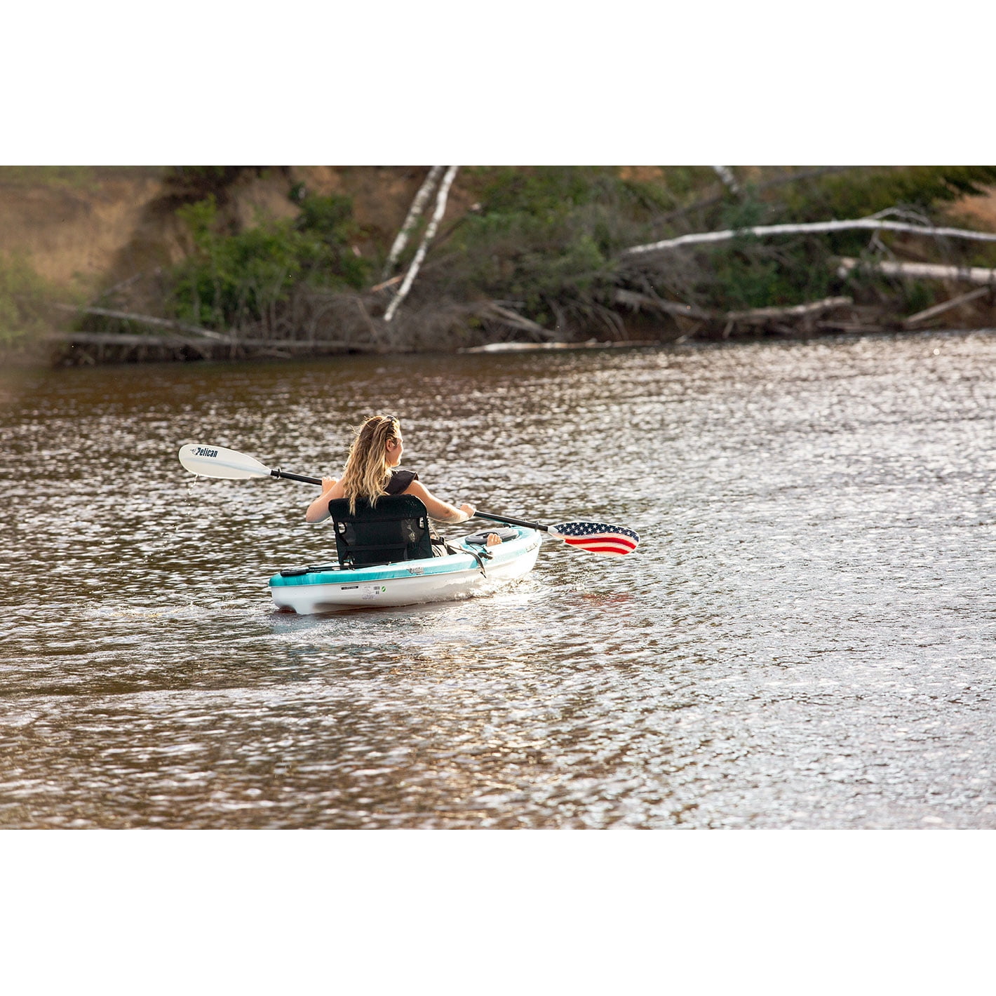 Pelican - Poseidon Kayak Paddle - Aluminum & Polypropylene Blades - USA -  90.5 in