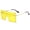 Yellow, variant on Womens Vintage Oversized Sunglasses Square Rimless UV400