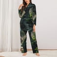 thumbnail image 2 of Honeii Cute Saucerman With Big Eyes Print Women's Pajama Sets Long Sleeve Button Down Sleepwear Nightwear Soft Pjs Lounge Sets 2PCS-Large, 2 of 7