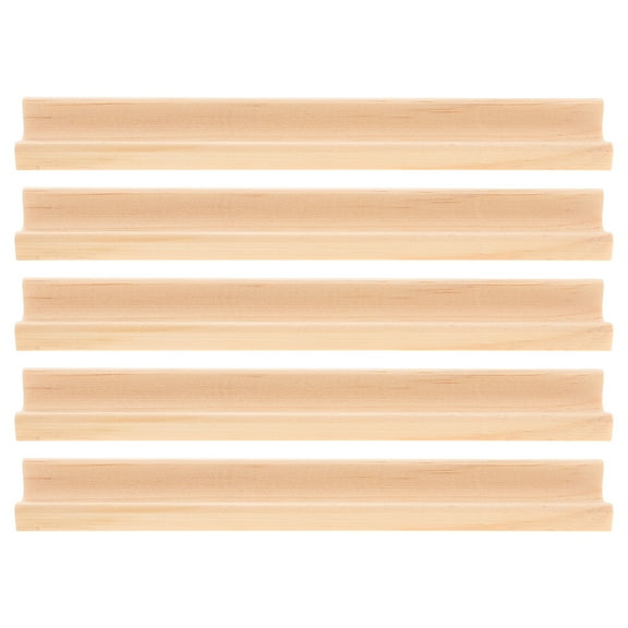 5pcs Wooden Domino Trays Mexican Train Domino Trays Racks Wooden Domino Tile Holders For Classic Board Games Dominoes Accessories