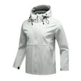 thumbnail image 3 of Youthup Men's Water-Resistant Hooded Windbreaker Jacket - Lightweight Breathable Outerwear for Hiking & Urban Commuting | Spring/Fall, 3 of 9