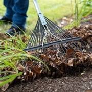 Expert Gardener Leaf Rake with 22-Tine Fiberglass Handle