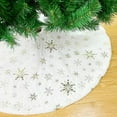 thumbnail image 5 of 19.69Inch Christmas Tree Skrit, White Faux Fur Tree Skirt, Silver Sequin Snowflakes Tree Skirts, Christmas Plush Tree Skirts, Christmas Tree Decorations, 5 of 8