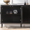thumbnail image 5 of Black Accent Wooden Cabinet with 2 Large Storage Spaces for Dining Area, 5 of 5