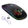 thumbnail image 2 of LED Mouse 3.0 5.2 2.4G Slim Portable para PC de oficina Negro Hugo Ratón inalambrico, 2 of 8