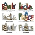 thumbnail image 3 of Hand Paint Resin Nativity Scene Display with Love / Family Letter Perfectly for Holiday Party Living Room Decorations, 3 of 9