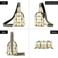 thumbnail image 7 of FORMRS Womens Crossbody Sling Bag Travel Daypack Shoulder Chest Backpack, Retro Green Stars, 7 of 7