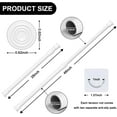 thumbnail image 6 of 6 Pack Curtain Rod Adjustable 28-48 Inches, Expandable Spring Loaded Tension Rods For Window, Bathroom, Cupboard,Kitchen- White, 6 of 7