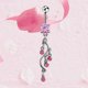 thumbnail image 2 of Joyería piercing del cuerpo del anillo del ombligo del vientre electrochapado de acero inoxidable (rosa), 2 of 3