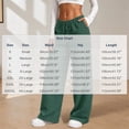 thumbnail image 4 of Sweatpants for Women Plus Size Winter Solid Color Elastic Waist Warm Pants Athletic Wide Leg Drawstring Trousers with Pockets, 4 of 8