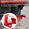 thumbnail image 5 of Cadenas Universal para Enganche de Remolque (1-7/8", 2", 2-5/16") - Acero Reforzado Antirrobo con 2 Llaves, 5 of 5