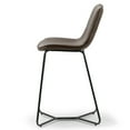 thumbnail image 6 of Glamour Home Avon 30.25" Fabric & Iron Bar Stool in Beige/Black (Set of 2), 6 of 7