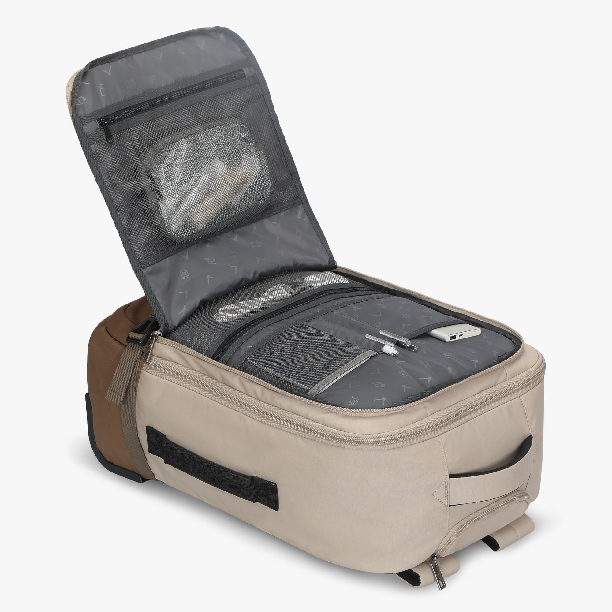 Convertible Wheeled Laptop Carry-On Bag (42L) – Hynes Eagle – Beige
