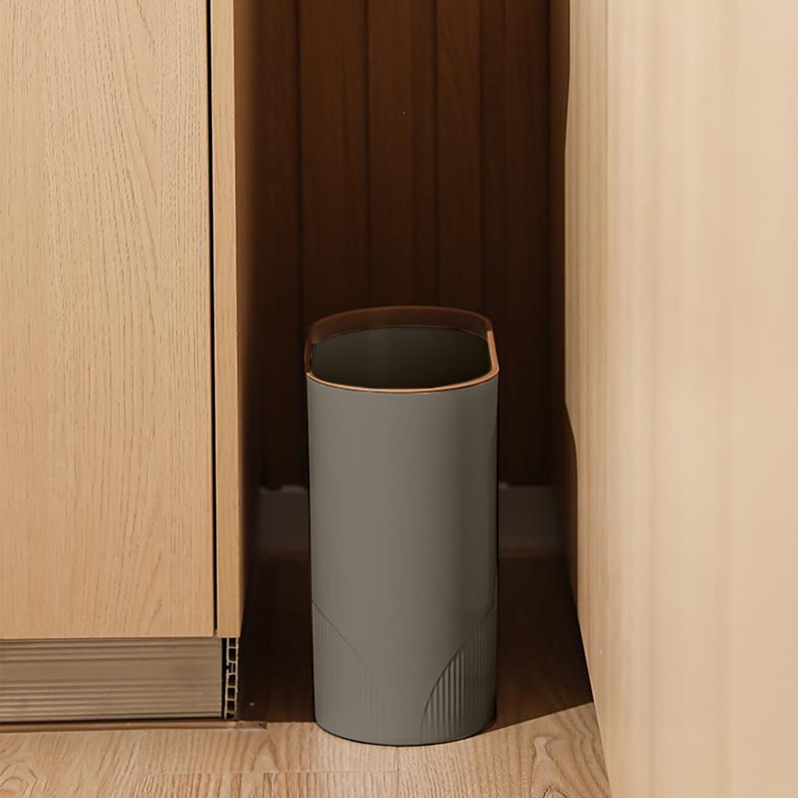 Vxdvou Bathroom Trash Can, Contactless Lid Trash Bin with Large 8L Capacity, Slim and Space-Saving Design for Bathroom, Kitchen, Office, and Living Room, Stylish Plastic Waste Bin