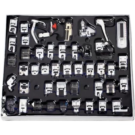 32Pcs Domestic Sewing Machine Presser Foot Feet Kit Set Fits for Brother, Baby Lock, Singer, Elna, Toyota, New Home, Simplicity, Janome, Kenmore Sewing Machine