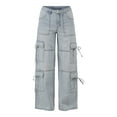 thumbnail image 5 of No Boundaries Bow Cargo Jeans, 30.5” Inseam, Women's and Women's Plus, 5 of 5