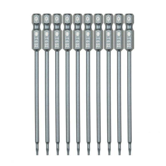 Yeacher 10-Piece Torx Bit Set 1/4-inch Drive Tamper Proof Torx Bit Set 3.93-inch Long Steel Magnetic Screw Driver Bit Set for Power Screwdriver Electric Hand Drill