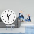 thumbnail image 2 of Reloj de pared con bailarina, reloj de pared colgante, decoración, escultura de ciervo, estatua, reloj silencioso, artesanía de resina, adecuado para, 2 of 8