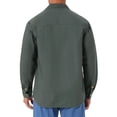 thumbnail image 3 of INSPIRAR CHIC Camisas de Trabajo Casual para Hombre de Manga Larga con Botones y Bolsillos para Pesca y Senderismo L Gris, 3 of 6